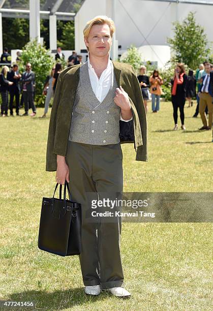 Henry Conway attends the Burberry Prorsum show during The London Collections Men SS16 at on June 15, 2015 in London, England.