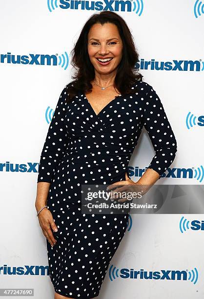 Actress Fran Drescher visits the SiriusXM Studios on June 15, 2015 in New York City.