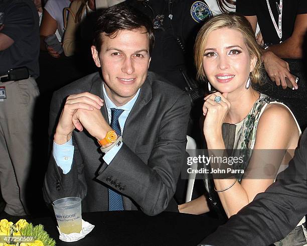 Jared Kushner and Ivanka Trump attend the Carolina Herrera Fashion Show with GREY GOOSE Vodka at the Cadillac Championship at Trump National Doral on...