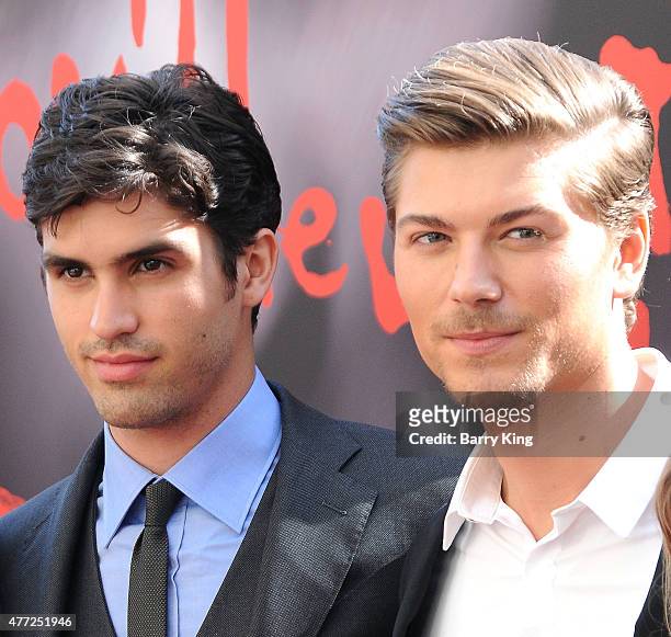 Actors Tom Maden and Amadeus Serafini attends the premiere Of MTV and Dimension TV's 'Scream' at the 2015 Los Angeles Film Festival at Regal Cinemas...