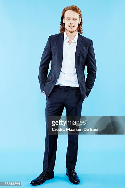 Actor Sam Heughan from 'Outlander' poses for a portrait at the TV Guide portrait studio at San Diego Comic Con for TV Guide Magazine on July 24, 2014...