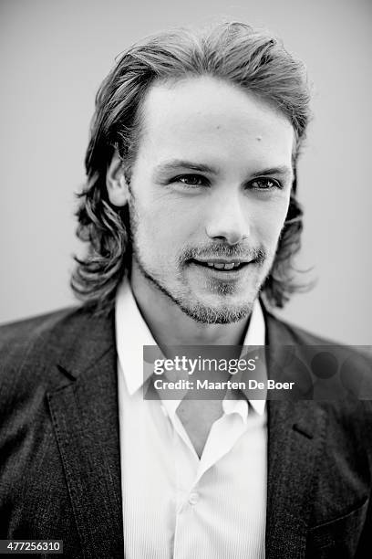 Actor Sam Heughan from 'Outlander' poses for a portrait at the TV Guide portrait studio at San Diego Comic Con for TV Guide Magazine on July 24, 2014...