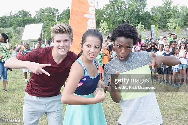 Owen Joyner, Isabela Moner and Jaheem Toombs attend Nickelodeon's "100 Things To Do Before High School" And The Nashville Predators Defenseman Seth...