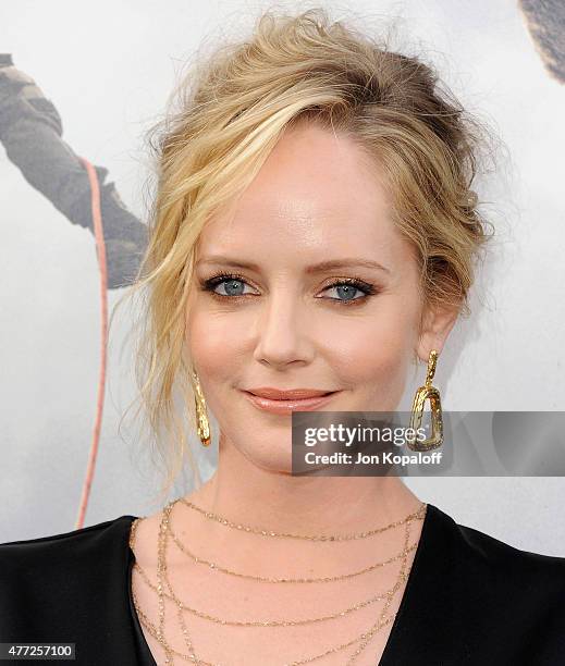 Actress Marley Shelton arrives at the Premiere Of Warner Bros. Pictures' "San Andreas" at TCL Chinese Theatre on May 26, 2015 in Hollywood,...