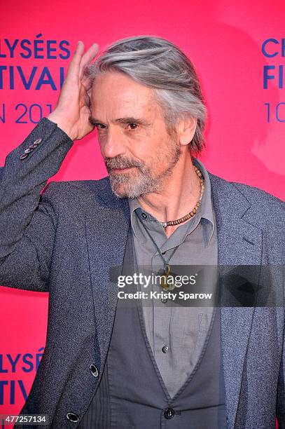 Jeremy Irons attends the 'Une famille a louer' Premiere during the 4th Champs Elysees Film Festival at Publicis Cinemas on June 15, 2015 in Paris,...