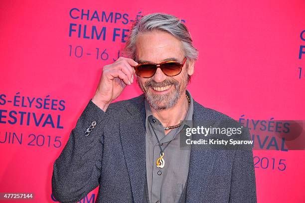 Jeremy Irons attends the 'Une famille a louer' Premiere during the 4th Champs Elysees Film Festival at Publicis Cinemas on June 15, 2015 in Paris,...