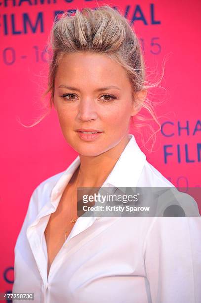 Virginie Efira attends the 'Une famille a louer' Premiere during the 4th Champs Elysees Film Festival at Publicis Cinemas on June 15, 2015 in Paris,...