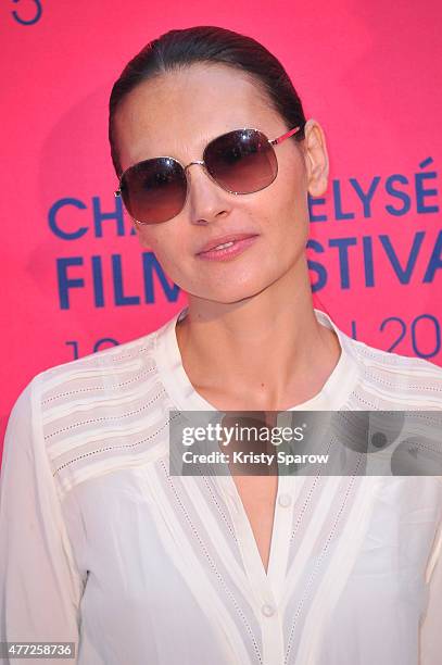 Virginie Ledoyen attends the 'Une famille a louer' Premiere during the 4th Champs Elysees Film Festival at Publicis Cinemas on June 15, 2015 in...