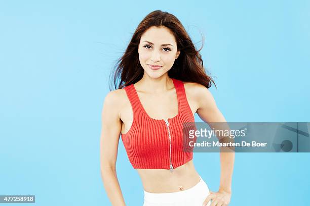 Actress Lindsey Morgan from 'The 100' poses for a portrait at the TV Guide portrait studio at San Diego Comic Con for TV Guide Magazine on July 24,...
