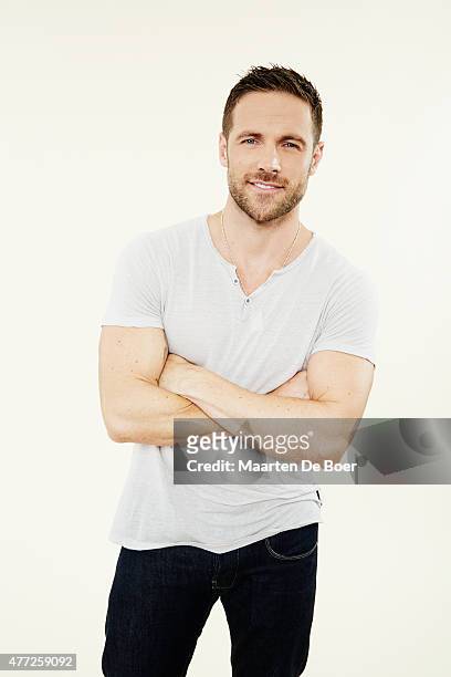 Actor Dylan Bruce from 'Orphan Black' poses for a portrait at the TV Guide portrait studio at San Diego Comic Con for TV Guide Magazine on July 24,...