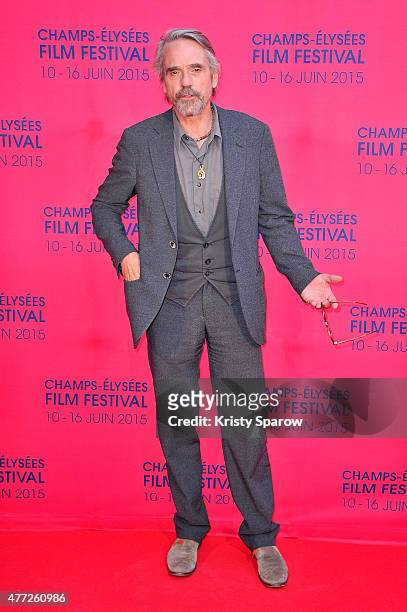Jeremy Irons attends the 'Une famille a louer' Premiere during the 4th Champs Elysees Film Festival at Publicis Cinemas on June 15, 2015 in Paris,...