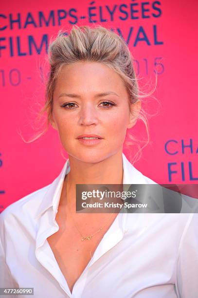 Virginie Efira attends the 'Une famille a louer' Premiere during the 4th Champs Elysees Film Festival at Publicis Cinemas on June 15, 2015 in Paris,...