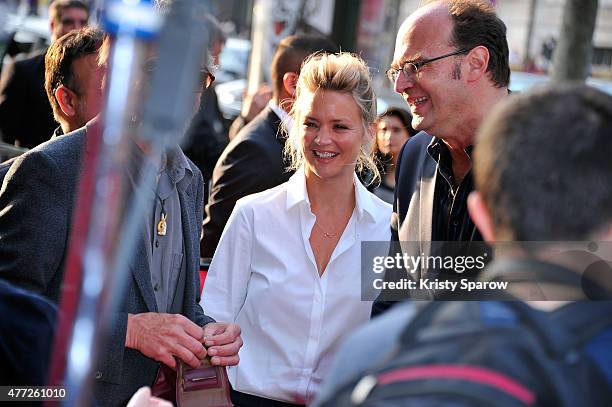 Virginie Efira attends the 'Une famille a louer' Premiere during the 4th Champs Elysees Film Festival at Publicis Cinemas on June 15, 2015 in Paris,...