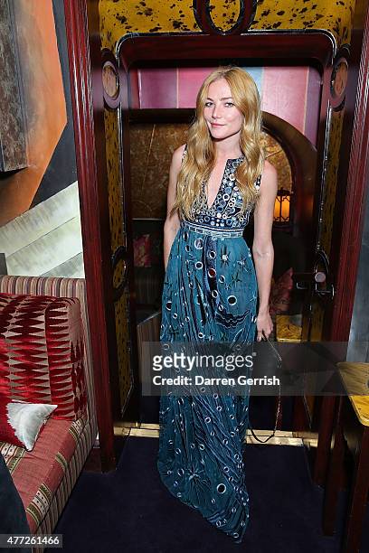 Clara Paget attends Anotherman 10th anniversary party at Lou Lou's, 5 Hertford Street, Mayfair on June 15, 2015 in London, England.