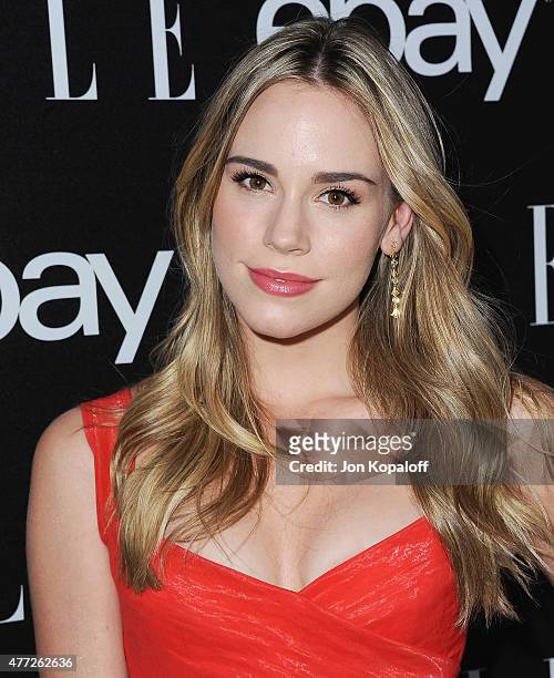 Actress Christa B. Allen arrives at the 6th Annual ELLE Women In Music Celebration Presented by eBay at Boulevard3 on May 20, 2015 in Hollywood,...