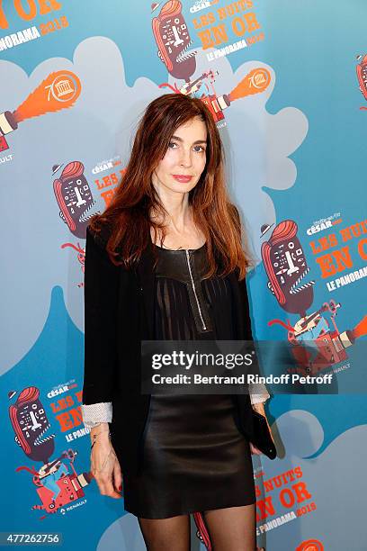 Actress Anne Parillaud attends 'Les Nuits En Or 2015' Dinner at UNESCO on June 15, 2015 in Paris, France.