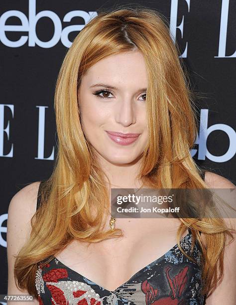 Actress Bella Thorne arrives at the 6th Annual ELLE Women In Music Celebration Presented by eBay at Boulevard3 on May 20, 2015 in Hollywood,...