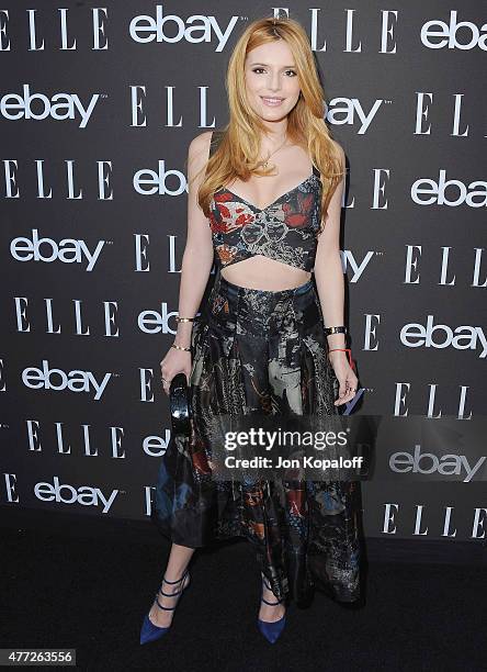 Actress Bella Thorne arrives at the 6th Annual ELLE Women In Music Celebration Presented by eBay at Boulevard3 on May 20, 2015 in Hollywood,...