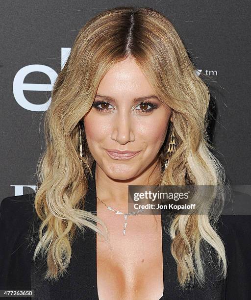 Actress Ashley Tisdale arrives at the 6th Annual ELLE Women In Music Celebration Presented by eBay at Boulevard3 on May 20, 2015 in Hollywood,...