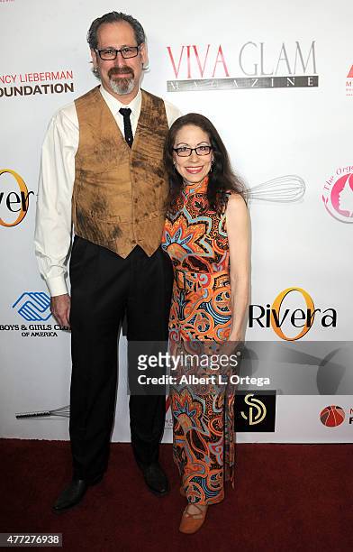 Attorney Vicki Roberts and husband Arthur Andelson arrive for the Viva Glam Issue Launch Party Hosted by cover girl Leah Remini held at Riviera 31 on...