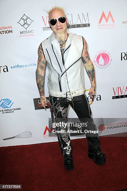 Personality Elvis Strange arrives for the Viva Glam Issue Launch Party Hosted by cover girl Leah Remini held at Riviera 31 on June 2, 2015 in Beverly...