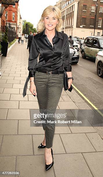Anthea Turner attends the Richard Desmond book launch party at the Claridges hotel ballroom on June 15, 2015 in London, England.