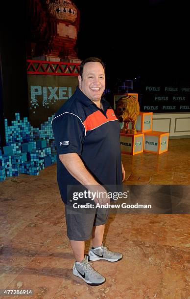 Actor Kevin James attends the "Pixels" photo call during Summer Of Sony Pictures Entertainment 2015 at The Ritz-Carlton Cancun on June 15, 2015 in...