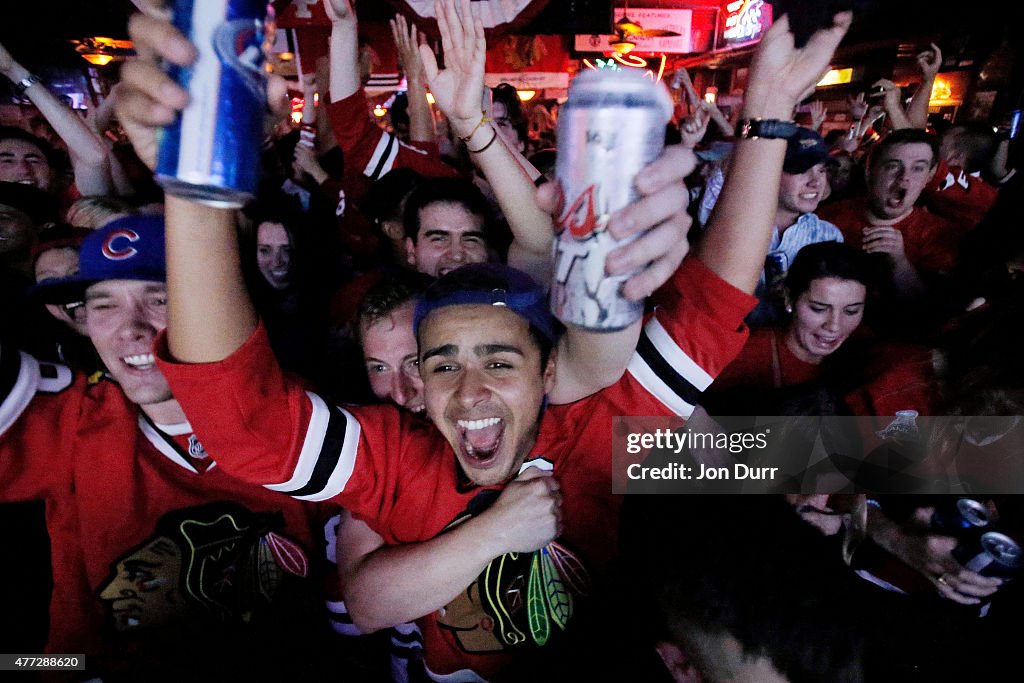 Chicago Hockey Fans Watch Stanley Cup Finals