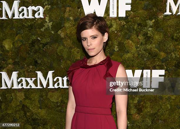 Actress Kate Mara, wearing Max Mara, attends The Max Mara 2015 Women In Film Face Of The Future event at Chateau Marmont on June 15, 2015 in West...