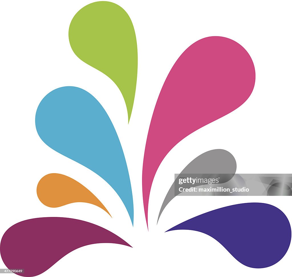 Farbe soziales splash Vektor-illustration-logo