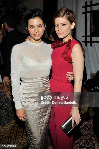 Actresses Jenna Dewan Tatum and Kate Mara, both wearing Max Mara, attend The Max Mara 2015 Women In Film Face Of The Future event at Chateau Marmont...