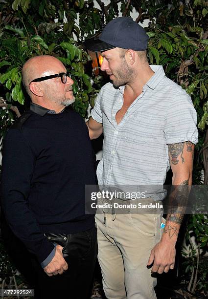 Film costume designer Johnny Wujek and Flower designer Eric Buterbaugh attend The Max Mara 2015 Women In Film Face Of The Future event at Chateau...