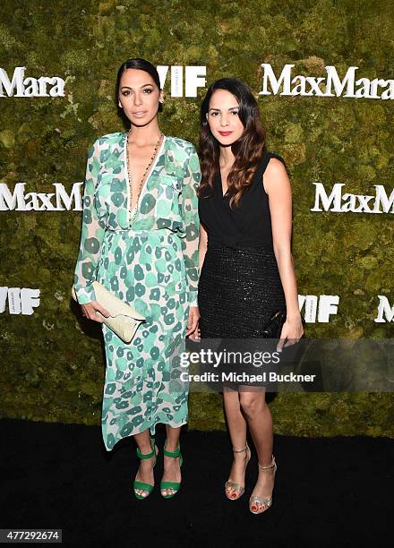 Actresses Moran Atias, wearing Max Mara, and Shani Atias attend The Max Mara 2015 Women In Film Face Of The Future event at Chateau Marmont on June...