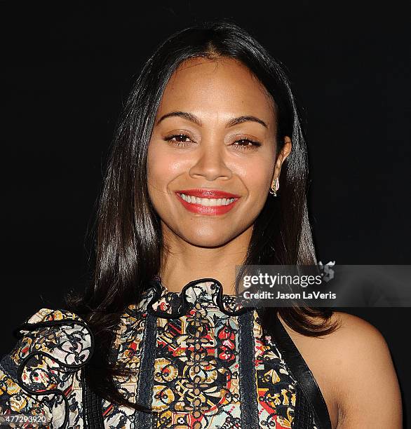 Actress Zoe Saldana attends the premiere of "Infinitely Polar Bear" at the 2015 Los Angeles Film Festival at Regal Cinemas L.A. Live on June 14, 2015...