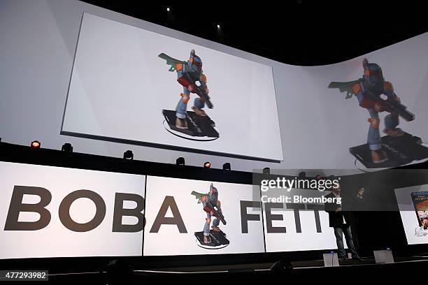 John Vignocchi, vice president of production at Disney Interactive Studios, speaks about the launch of the Star Wars Boba Fett character for the...