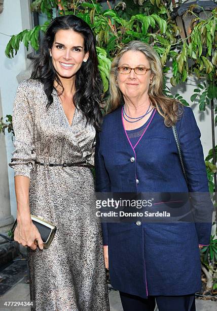 Actress Angie Harmon, wearing Max Mara, and LA Editor of Vanity Fair Wendy Stark-Morrissey attend The Max Mara 2015 Women In Film Face Of The Future...