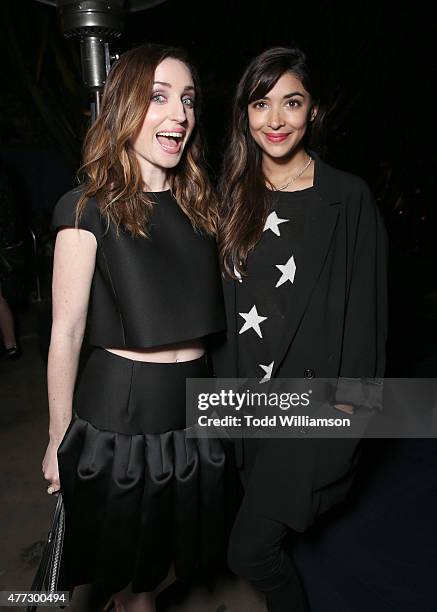 Zoe Lister-Jones and Hannah Simone attend the after party for the 2015 Los Angeles Film Festival Premiere Of Mister Lister Films' "Consumed" at Hotel...