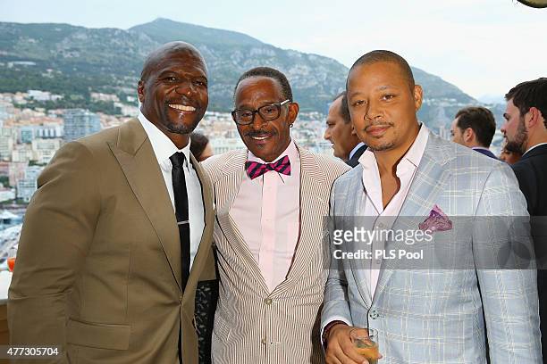 Actors Terry Crews, Antonio Fargas from the TV series "Starsky & Hutch" and Terrence Howard from the TV Series "Empire" attend the 55th Monte Carlo...