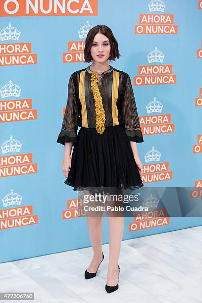 Spanish Actress Maria Valverde attends the 'Ahora o Nunca' photocall at Eurobuilding Hotel on June 16, 2015 in Madrid, Spain.