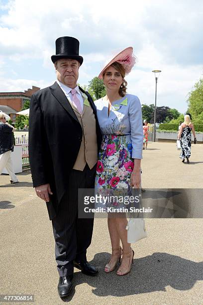Actor John Goodman and his wife Annabeth Hartzog attend Royal Ascot 2015 at Ascot racecourse on June 16, 2015 in Ascot, England.