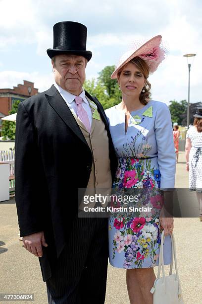 Actor John Goodman and his wife Annabeth Hartzog attend Royal Ascot 2015 at Ascot racecourse on June 16, 2015 in Ascot, England.
