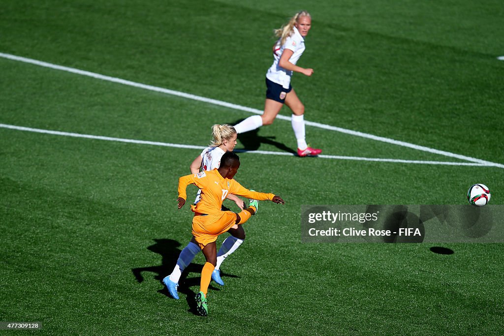Cote D'Ivoire v Norway: Group B - FIFA Women's World Cup 2015