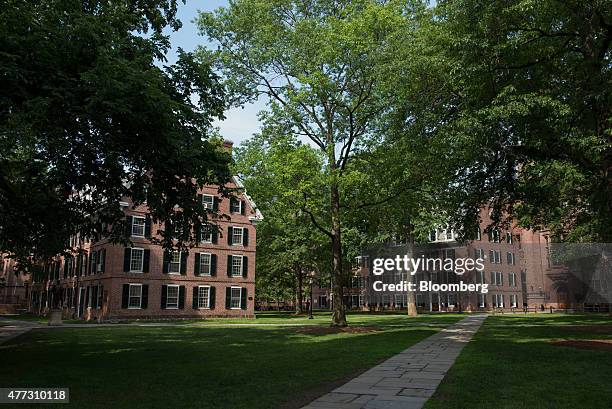 Buildings stand on the Yale University campus in New Haven, Connecticut, U.S., on Friday, June 12, 2015. Yale University is an educational institute...