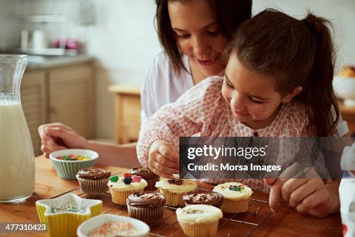 Mother and daughter baking Mother and daughter baking