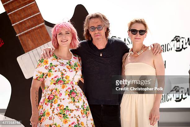 Writer Diablo Cody, actors Rick Springfield, and Mamie Gummer attend the "Ricki and the Flash" photo call during Summer Of Sony Pictures...