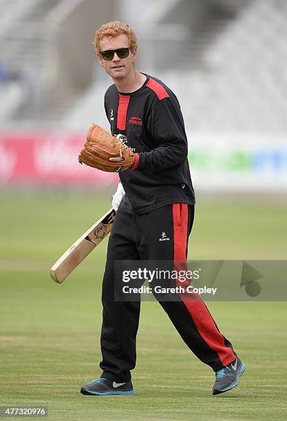 Leicestershire coach Andrew McDonald during the LV County Championship division two match between Lancashire and Leicestershire at Old Trafford on...