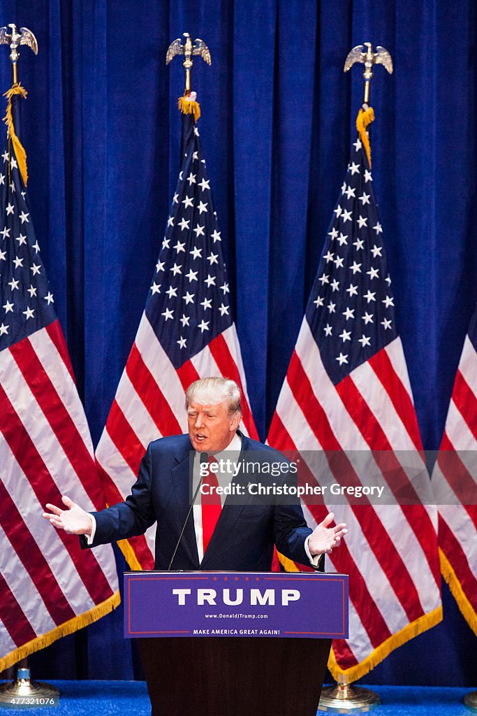 Donald Trump Makes Announcement At Trump Tower