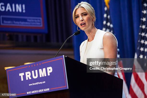 Ivanka Trump arrives to a press event where her father, business mogul Donald Trump, announced his candidacy for the U.S. Presidency at Trump Tower...