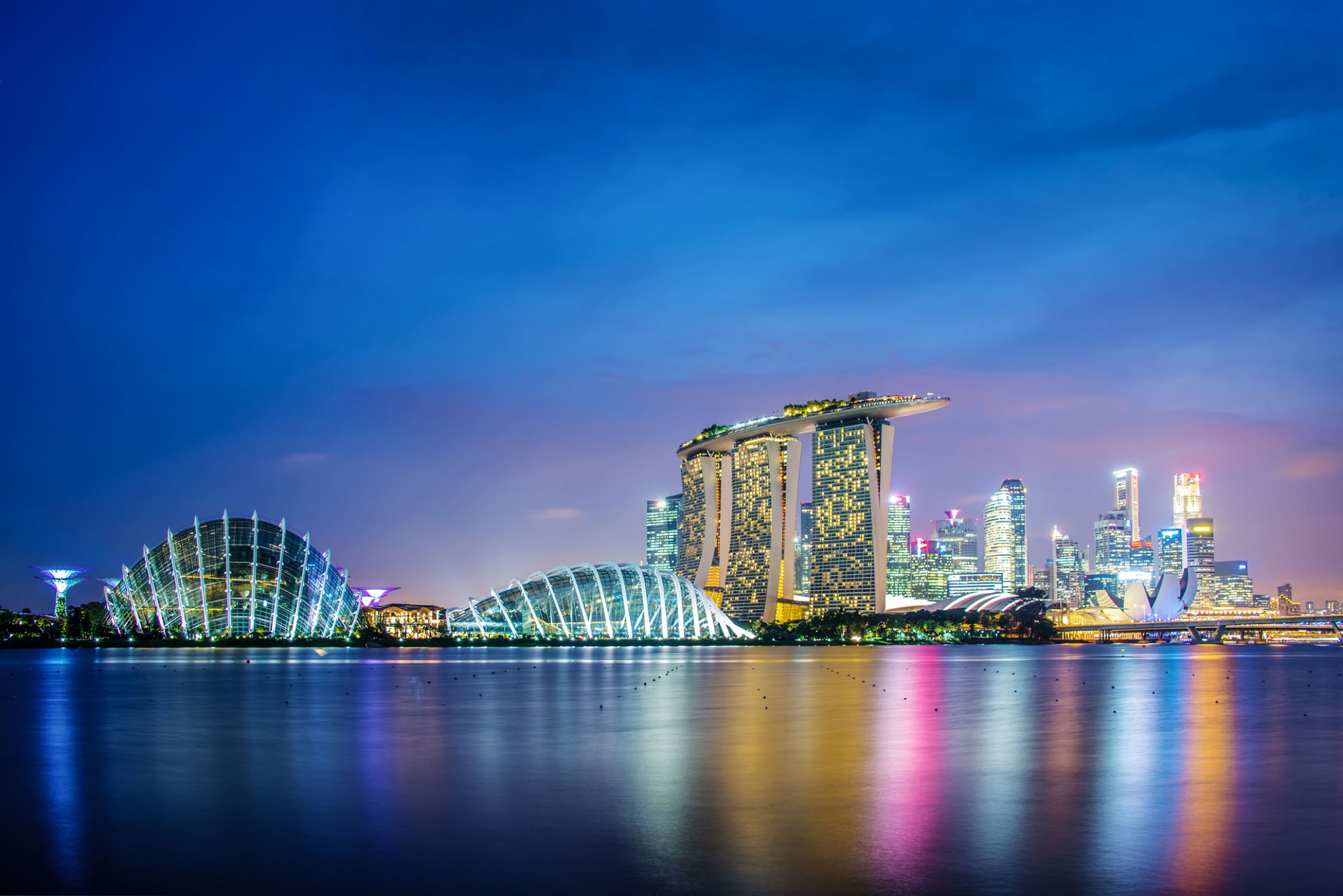 marina bay sands night