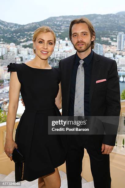 Amanda Schull and Aaron Stanford attend Cocktail & Reception at the Ministere d'Etat on June 15, 2015 in Monte-Carlo, Monaco.